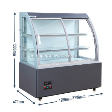 Refrigerador de pastel de exhibición comercial de acero inoxidable